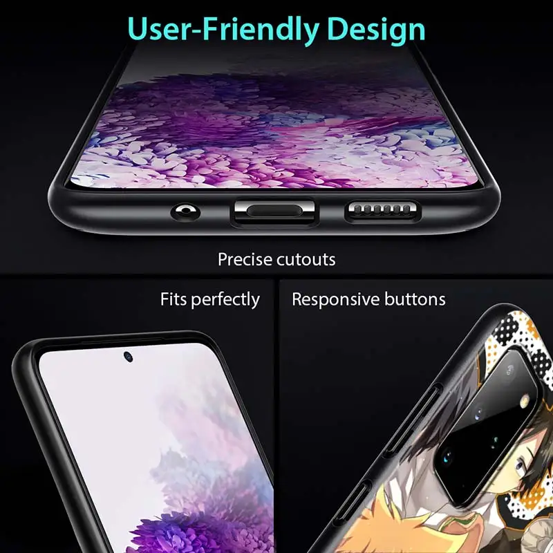 

Haikyuu Hinata Anime For Samsung Galaxy Note 20 Ultra 10 9 8 S10 S10E S9 S8 S7 Plus Edge 5G Black Soft Phone Case