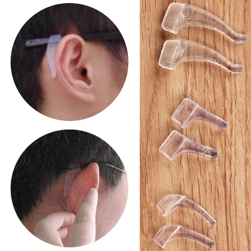 10 пар прозрачных Противоскользящих очков прозрачные силиконовые крючки для ушей