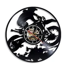 Американские классические мотоциклетные настенные часы, Винтажные Украшения для мотоцикла с виниловой пластиной, мужская пещера, подарок для велосипедистов