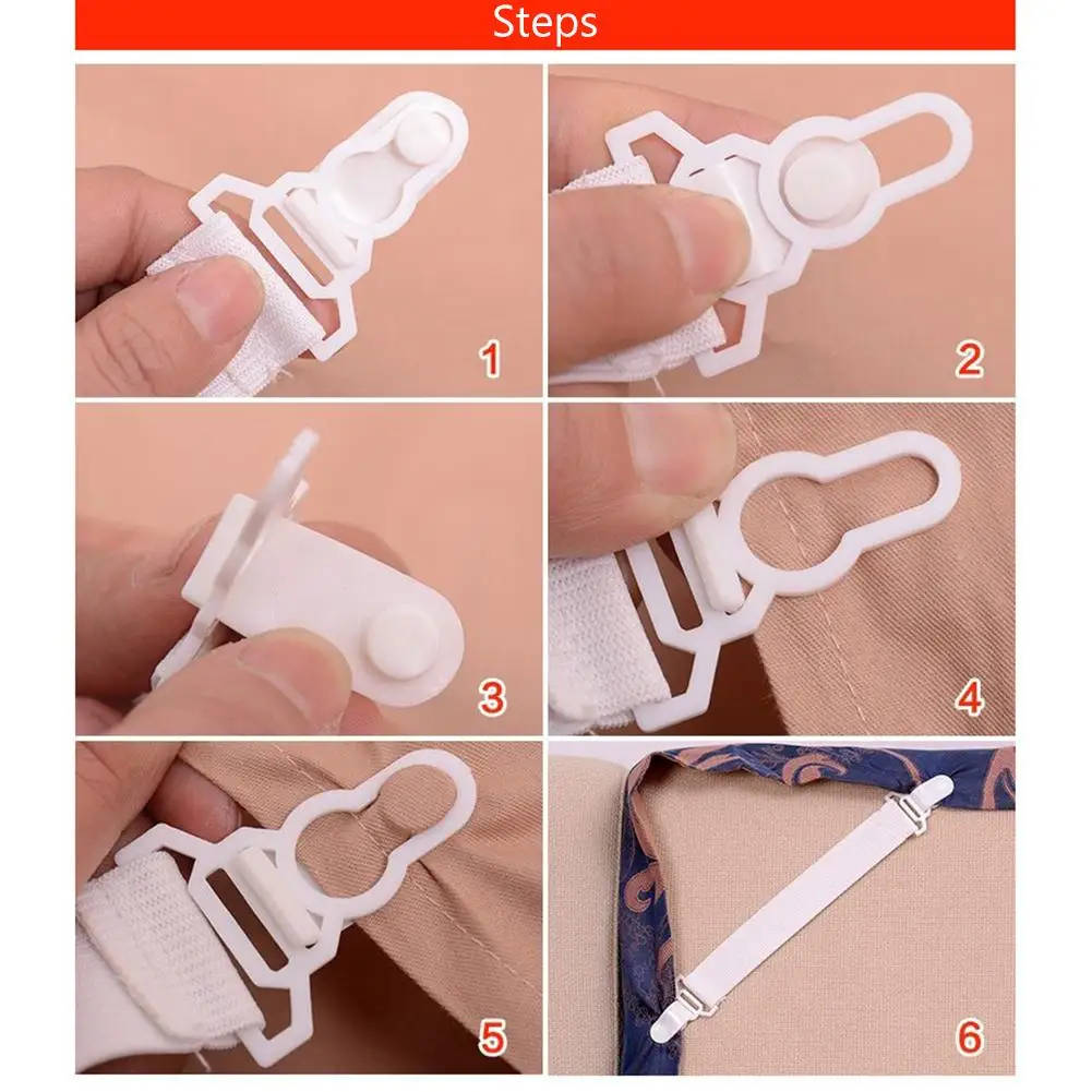 4 шт. покрывало для матраса белого цвета одеяла домашние захваты зажим держателя