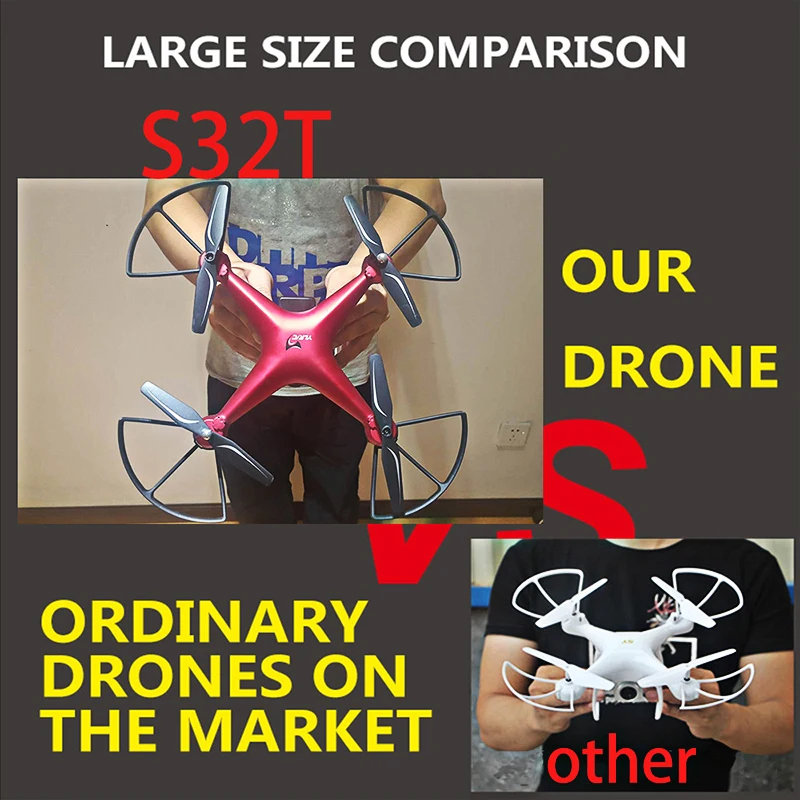 Дрон 4K S32T вращающаяся камера HD аэрофотосъемка air hover ключ посадки полета 20 минут RC вертолет четыре оси самолета игрушки дрон с камерой профессиональный дрон квадрокоптер toys дроны с камерой hd селфи дрон