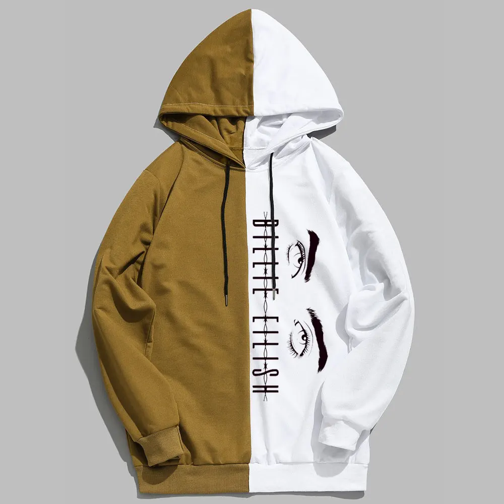 Billie Eilish Eye Sweatshir зимняя теплая флисовая толстовка в стиле хип-хоп с капюшоном