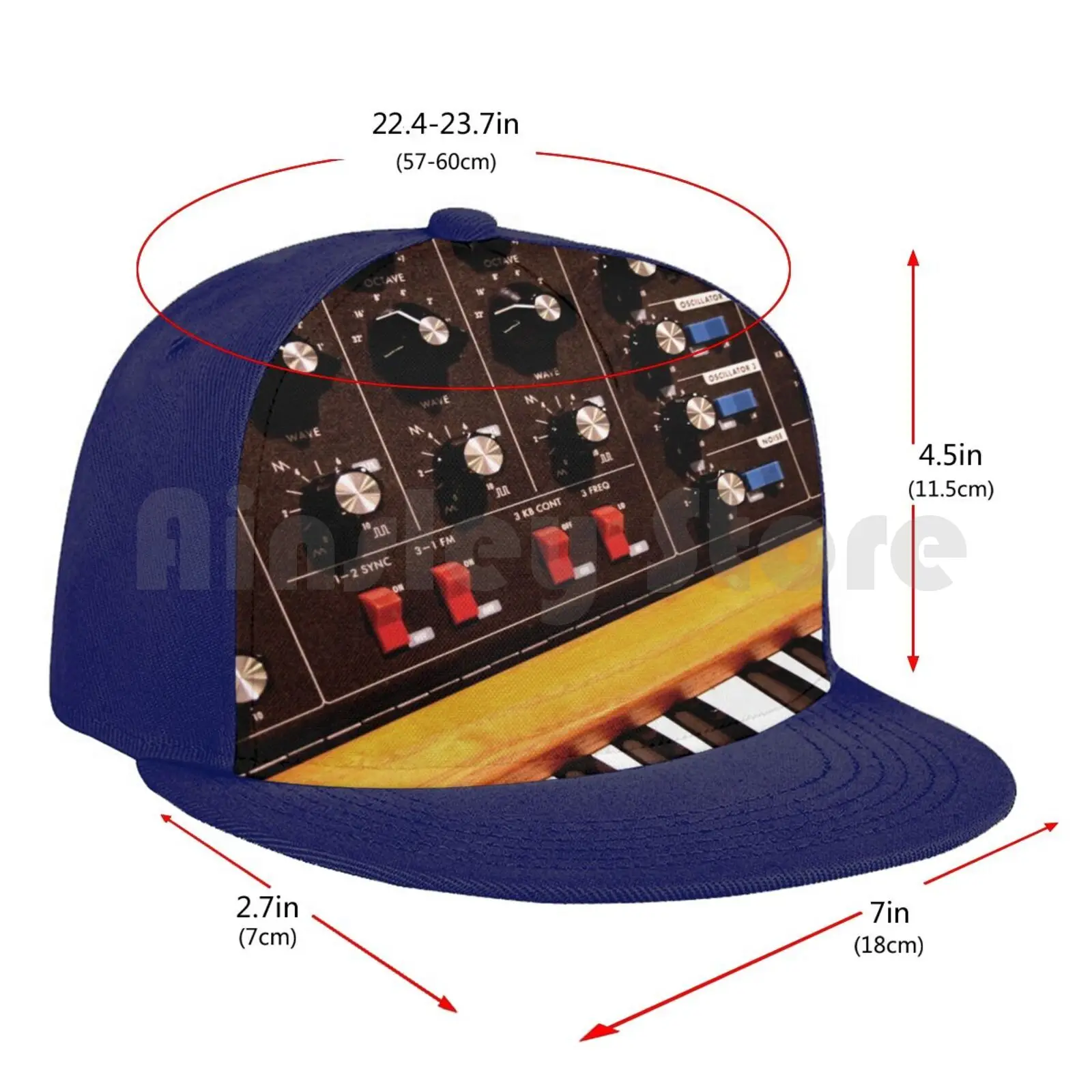 

Analog Baseball Cap Adjustable Snapback Hats Hip Hop Music Electronic Moog Synth