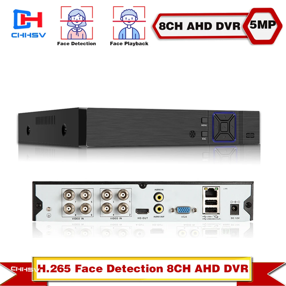 

4 и 8 channe 1080P 5MP 6 в 1 DVR видеорегистратор для AHD камеры аналоговая камера IP камера P2P NVR система видеонаблюдения DVR H.265 4ch 8ch