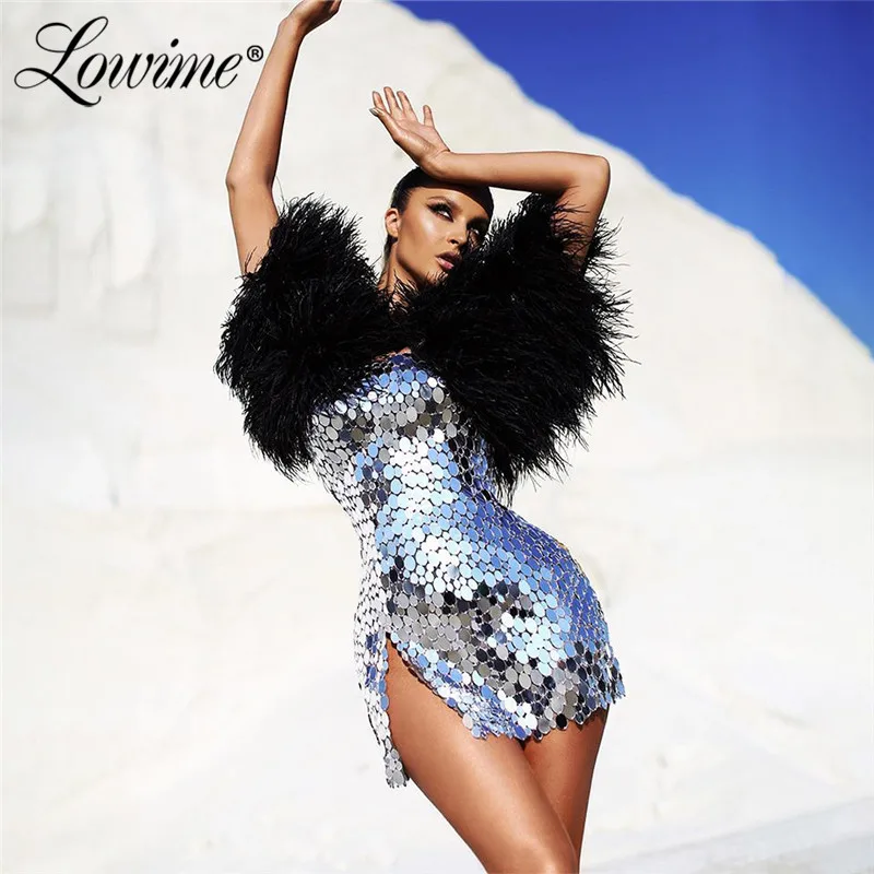 2021 Silver Crystals Customized Evening Gowns Short Party Dress Celebrity Dresses Robe De Soiree Shiny Dubai Arabic Prom Dress