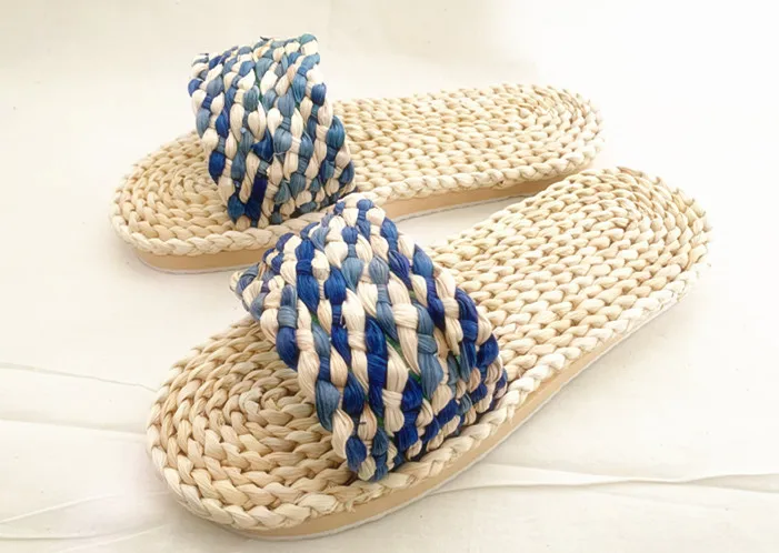 Японские флип-шлепанцы Mr Co мужские и женские сандалии из соломы кукурузного меха