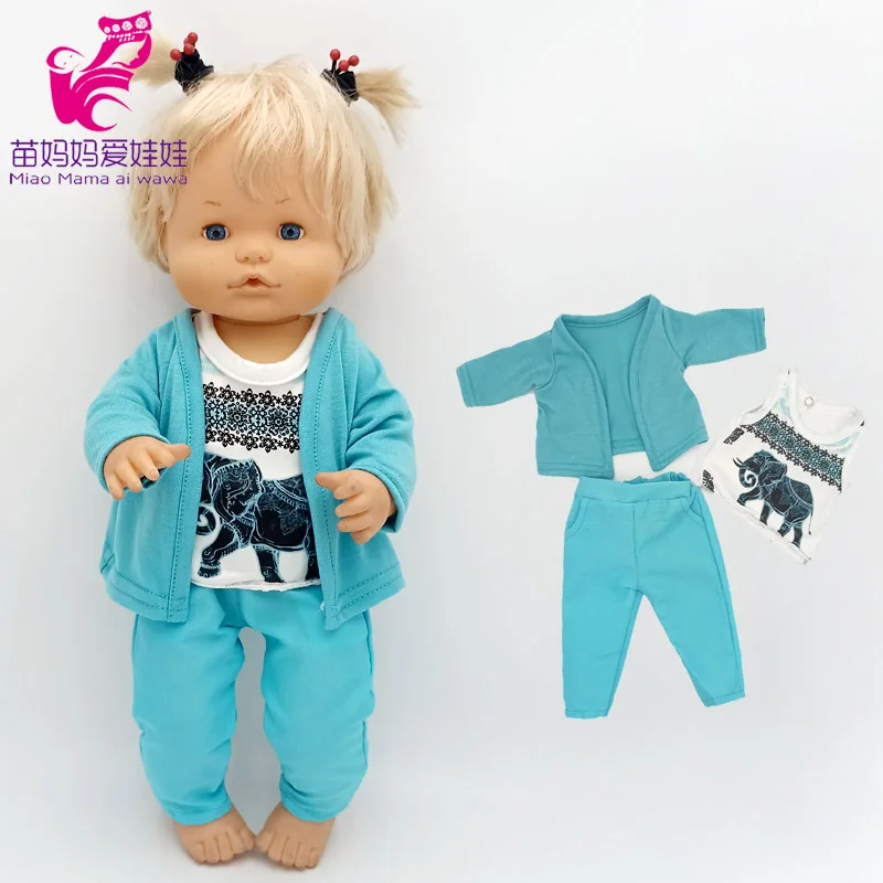 

Одежда для кукол Nenuco 38 см, синее пальто, рубашка, штаны, Ropa Y Su Hermanita Reborn, Детские кукольные костюмы, подарки для детей