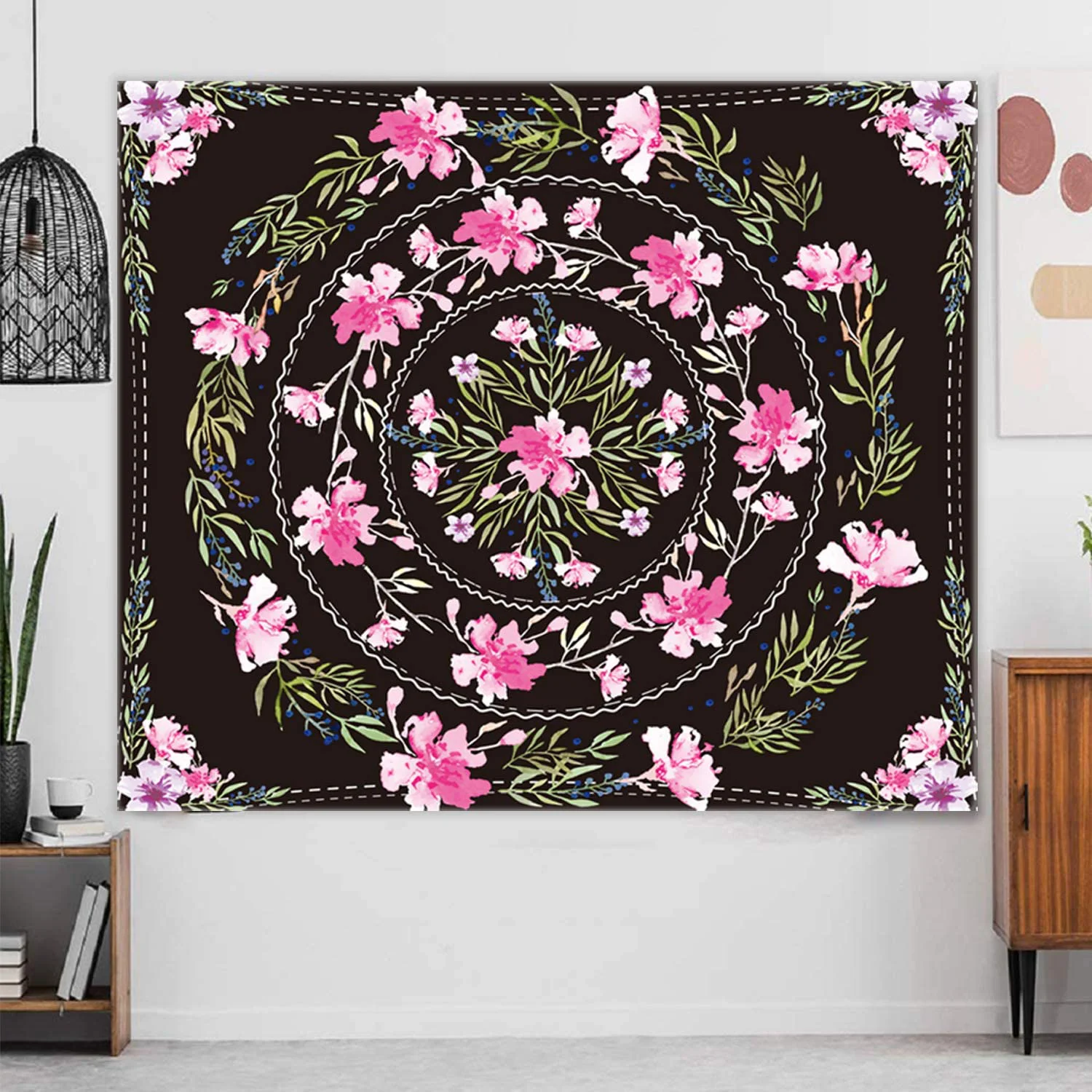 

FFO Indian Mandala Tapestry Wall Hanging Flower Psychedelic Tapestries Decor for Living Room Bedroom Bohemian Hippie Blankets