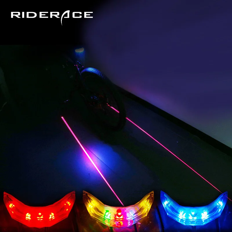 Задний фонарь для велосипеда 5 светодиодов + 2 лазера водонепроницаемый 7 режимов