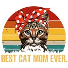 Лучшая одежда для кошки, искусственная теплопередача, Виниловые топы, модные наклейки для одежды с аппликацией сделай сам, принты бытовыми утюгами