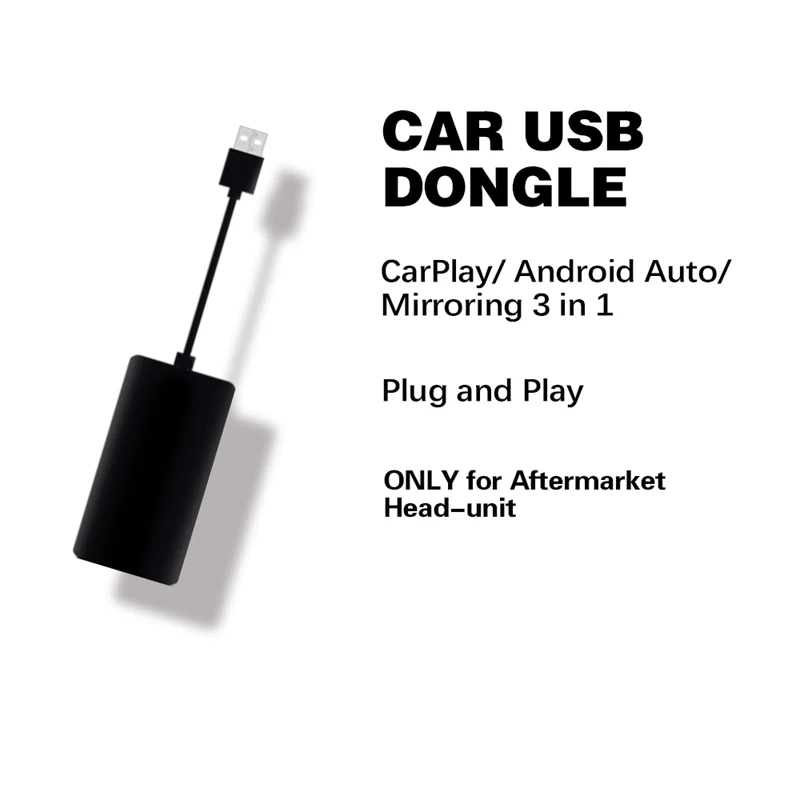 CarPlay& Android Auto&ampMirrorlink 3 in 1 Plug and Play USB Dogle for Navigation Player Mirrorlink /IOS1 |