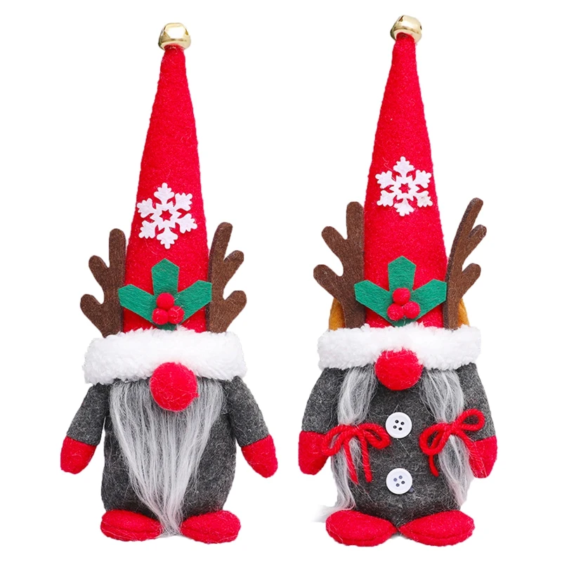 Рождественский подарок красного цвета с изображением оленьих рогов Рудольф