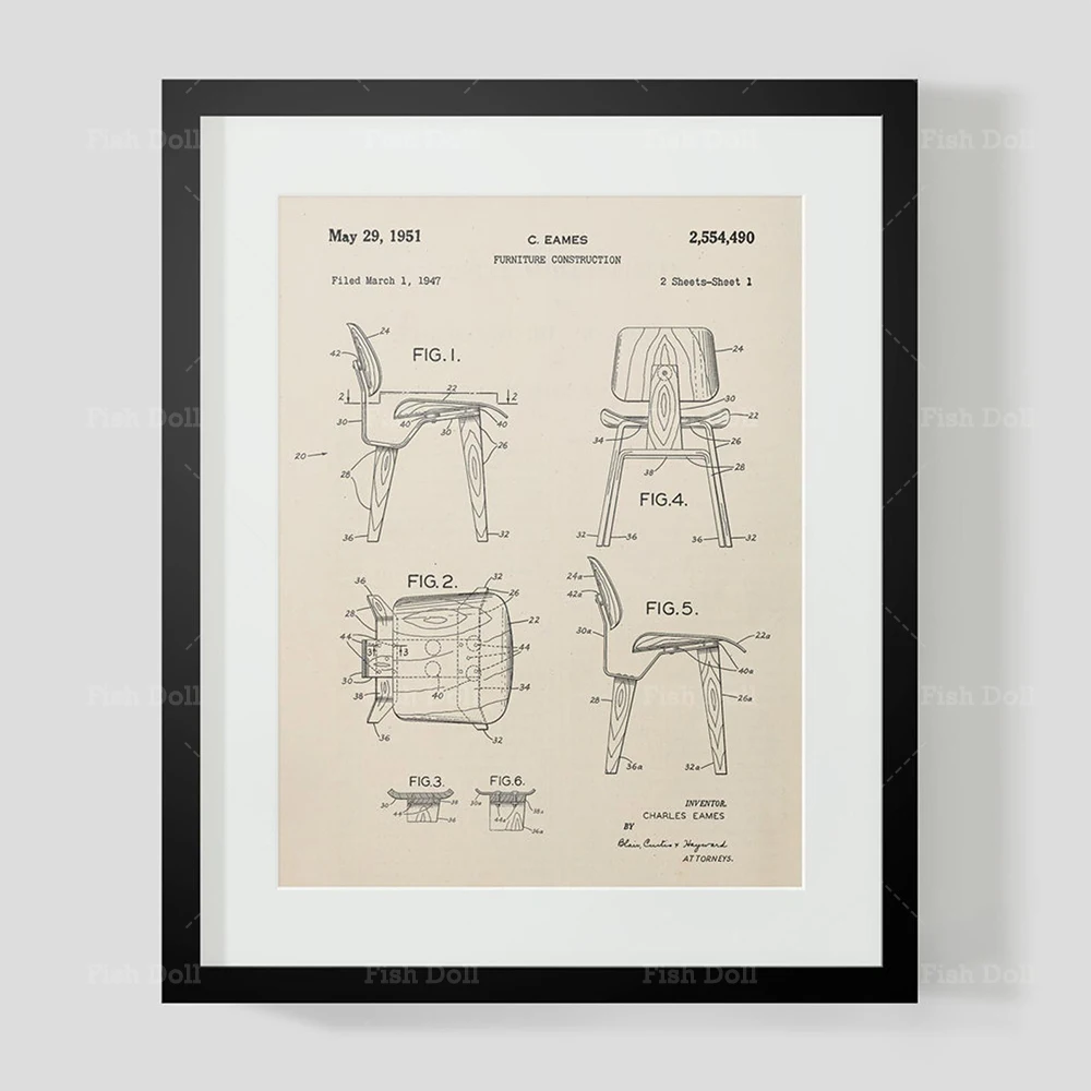 Интерьерный Декор на холсте с принтом стул | Дом и сад