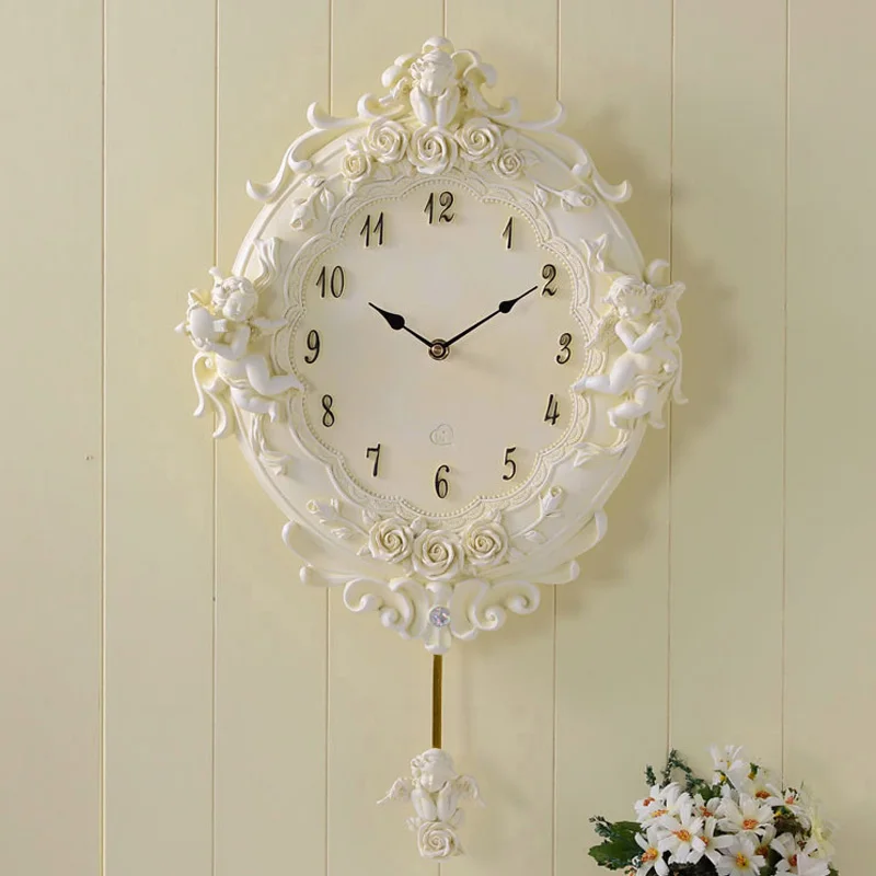 Бренд Hoshine модная новинка ангел рустикальные кварцевые винтажные настенные часы