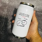 Регулируемый вакуумный термос, кружка для горячего кофе, 11 унций, кружка из нержавеющей стали для мужа и жены, рождественский подарок