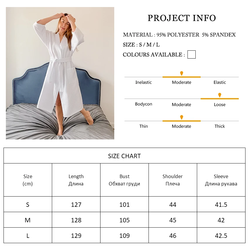 

Restve White Women Robes With Sashes Loose Half Sleeve Knit Home Robe Female Casual Midi Bathrobe Solid Sleepwear Autumn 2021