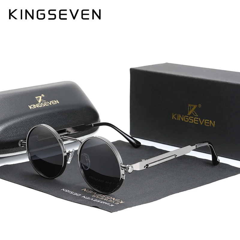 Очки солнцезащитные KINGSEVEN в стиле стимпанк для мужчин и женщин брендовые