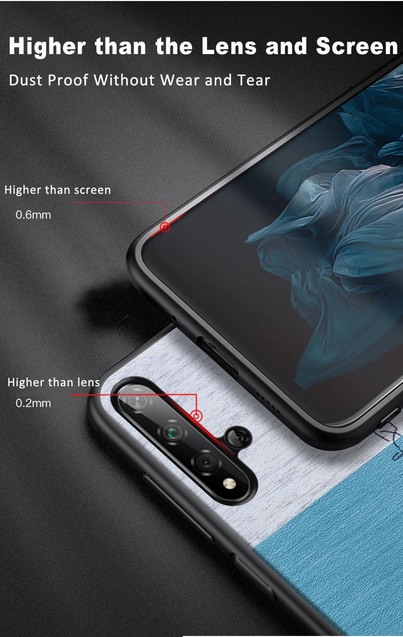 Nova 5t чехол MOFI для huawei nova 5t ударопрочный чехол для задней крышки роскошный противоударный тканевый бизнес Чехол