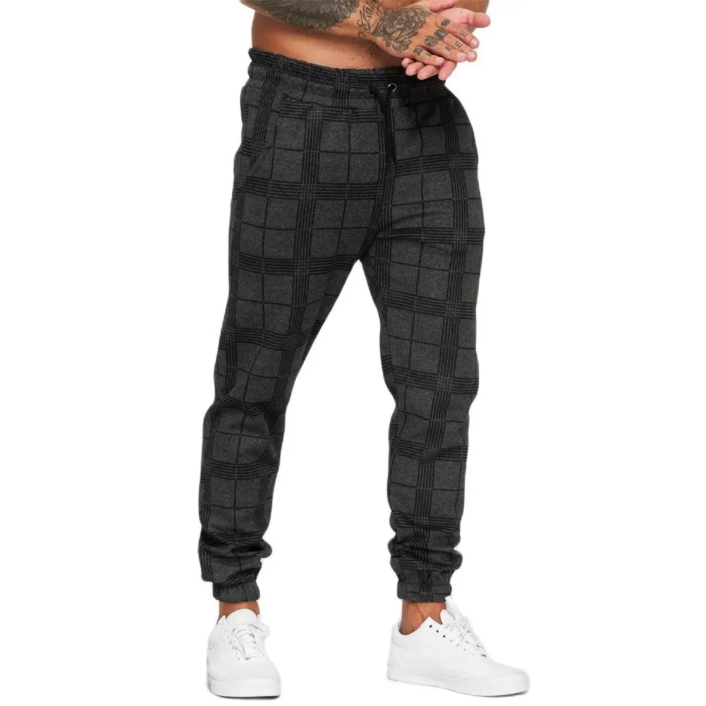 

SWAGWHAT Men's plaid long pants man casual sweatpants fashion brand male harajuku streetwear pantalones hombre