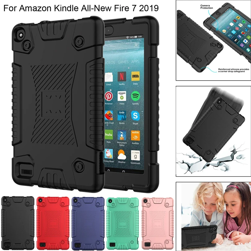 Чехол для Amazon Kindle Fire7, серия,,,, чехол для планшета, для детей, противоударный, силиконовый, прочный, для чтения, PC, чехол, 7 дюймов, A4