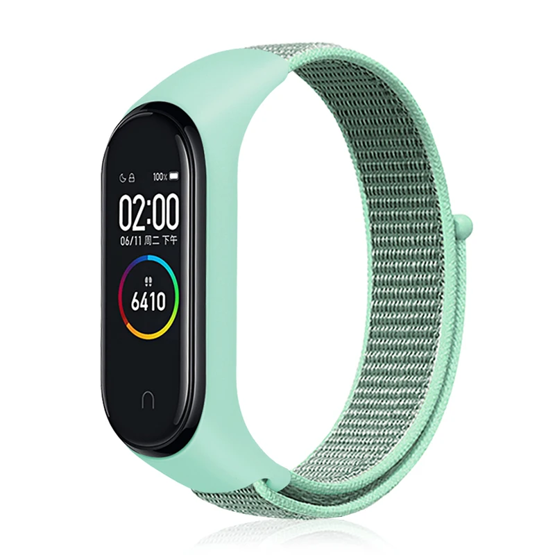 Нейлоновый мягкий дышащий сменный ремешок спортивный для Xiaomi Mi Band 4 3 наручных