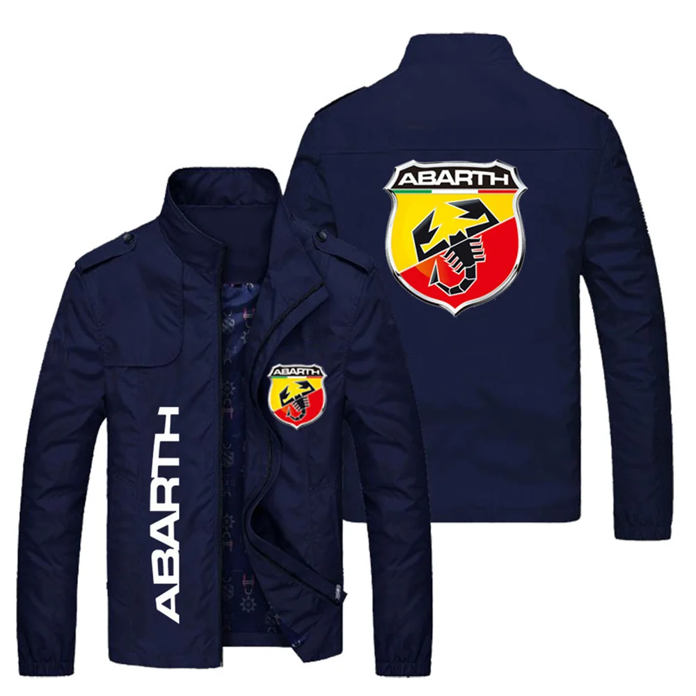 

Men's stand collar side seam pocket business casual youth jacket Fiat car logo custom logo casual summer sports jacket