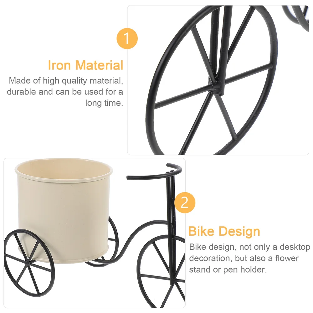 

Creative Bike Shape Flower Rack Creative Flower Pot Iron Bike Pen Holder