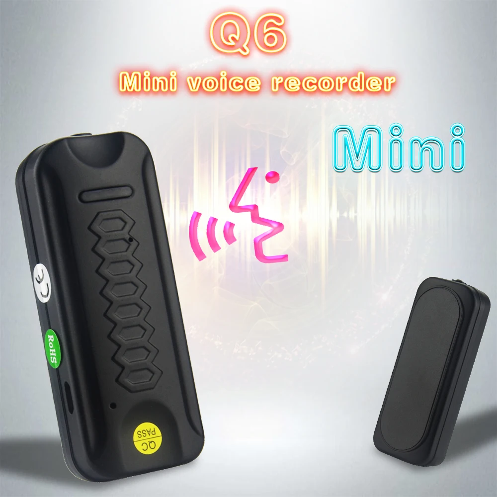 Мини-диктофон Q6 с 8 Гб памяти аудио голосовой монитор сильный магнит