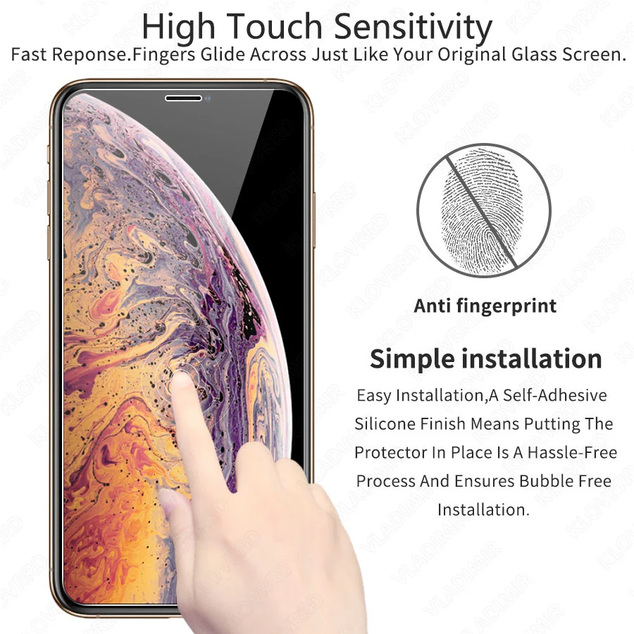 3 штуки для iPhone 6 6S 7 8 Plus 11 pro max закаленное стекло защиты экрана X XR XS Max защитная