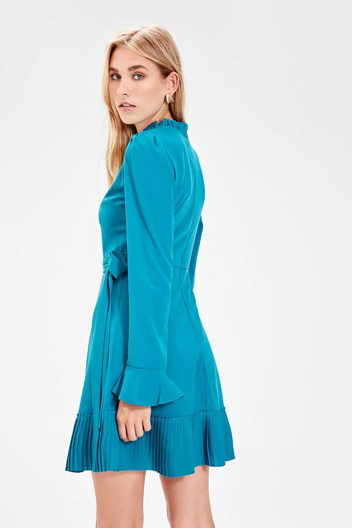 Trendyol Petrol Piliseli платье TWOSS19LJ0114|Женские платья| |
