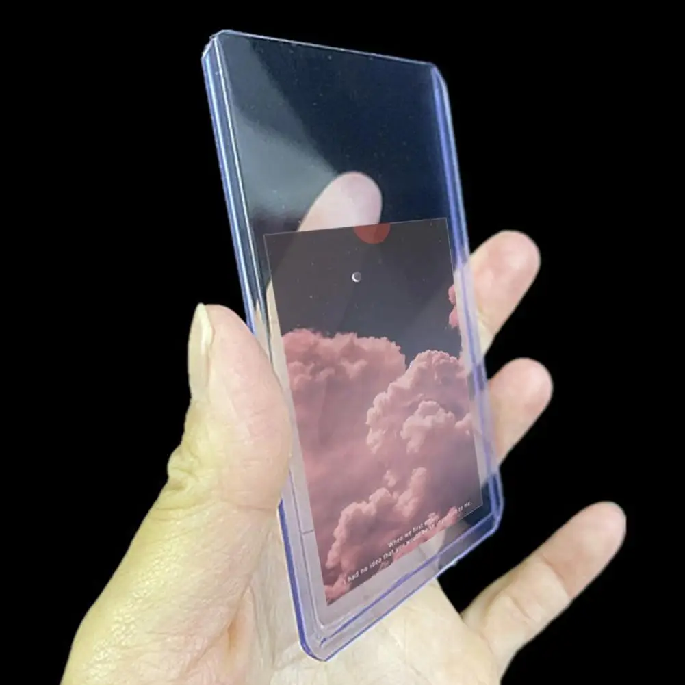 

25Pcs/Bag 35PT Card Protectors Transparent Cards Pouches Thick Waterproof PVC Compartment Anti-scratch Card Holders
