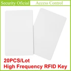 20 штук 13,56 МГц бесконтактные IC карты Высокая Частота RFID ключ тег контроль доступа карта белый ПВХ Карта для лифта Посещаемость Карты