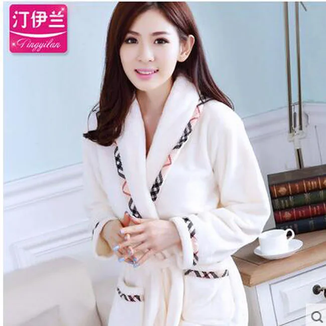 Теплый зимний Халат с капюшоном хлопковая Фланелевая пижама парные халаты