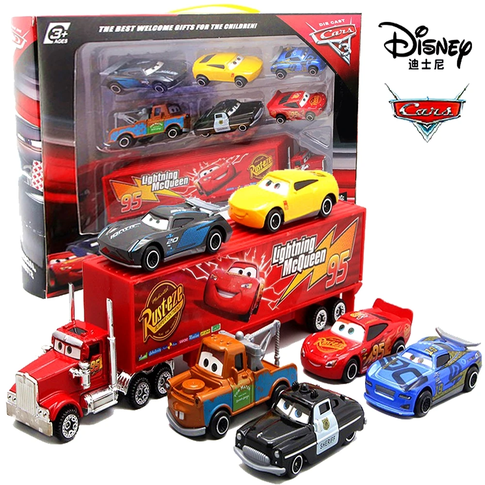 

8 styles/set Disney Pixar Car 3 Lightning McQueen Jackson Storm Mack Uncle Truck 1:55 Diecast Metal Car Model Toys Boy Girl Gift