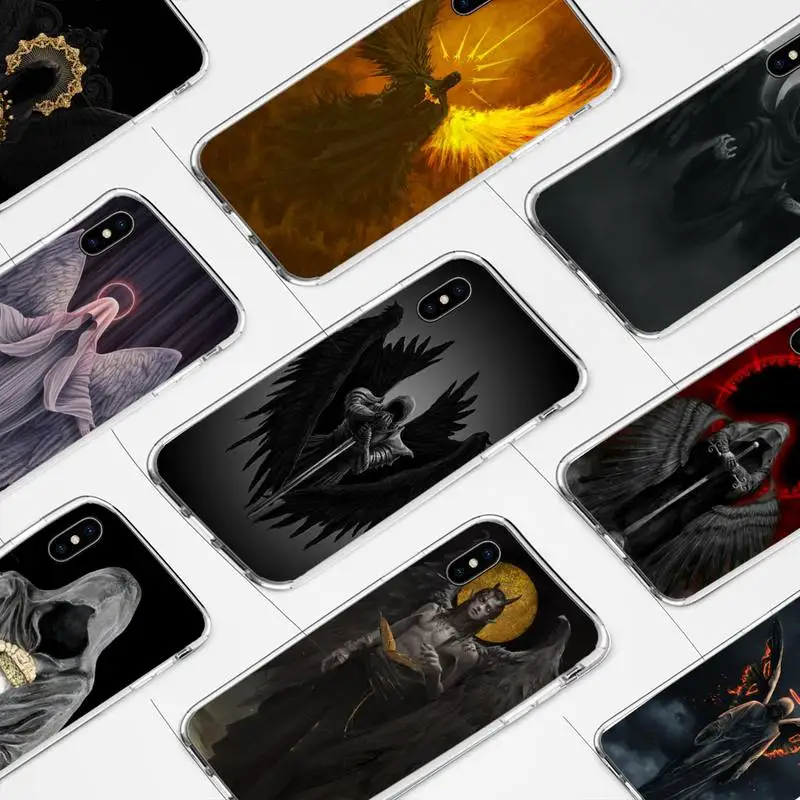 

Angel demon wings Phone Case for iphone 6s 7 8plus xr xs max 11 12 pro max mini clear cover
