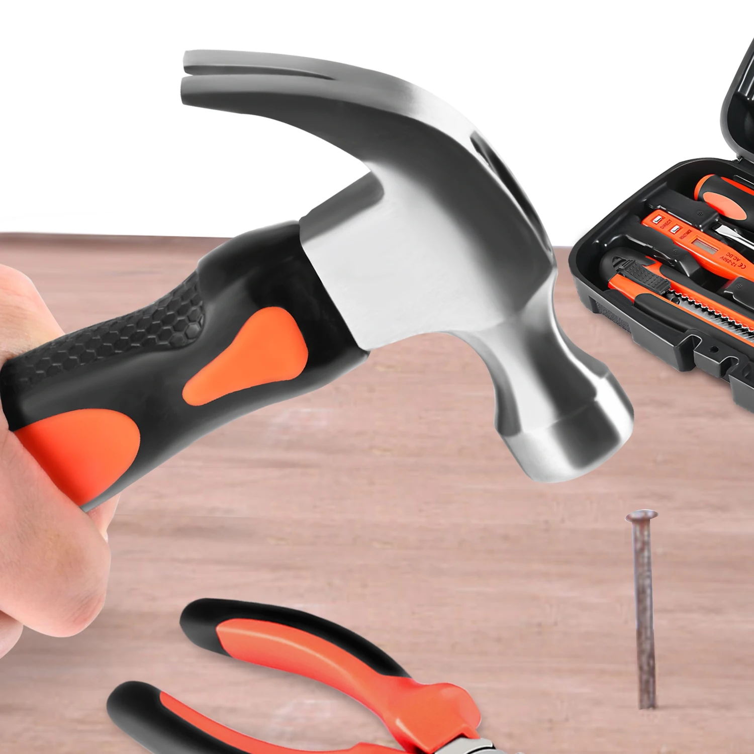 8 шт./компл. ручной инструмент набор общие бытовой ремонт комплект с Пластик Toolbox