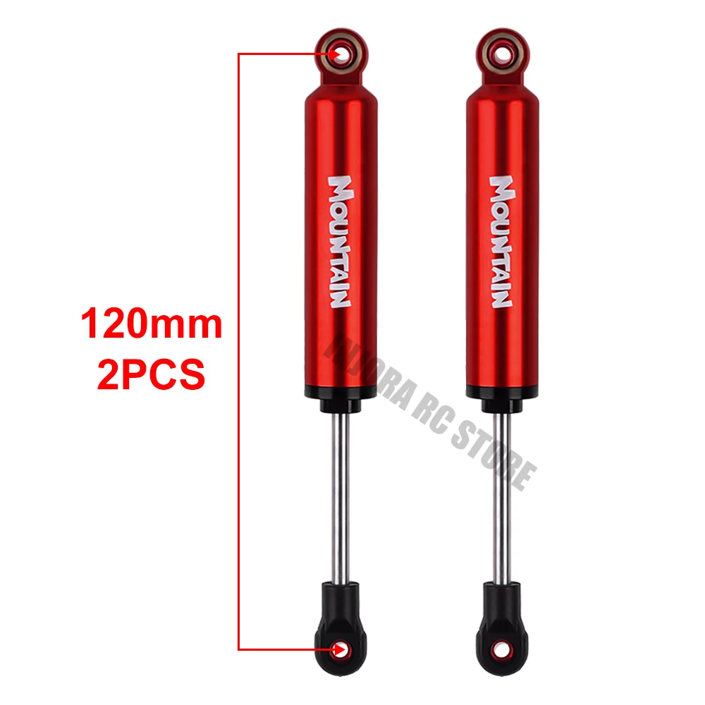 2PCS 120mm Red 2 шт. металлический амортизатор встроенный Весна 90/100/110/120 мм для 1/10 RC Рок Гусеничный и грузовик осевой SCX10 TRX-4 D90 RC Запчасти - Цвет: 2PCS 120mm Red