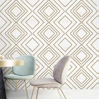 Трафарет для стен, 50 см, 70 см, большой трафарет для мебели, шаблон для плитки, большая мандала, нишевая квадратная линейная линия, геометрический S043