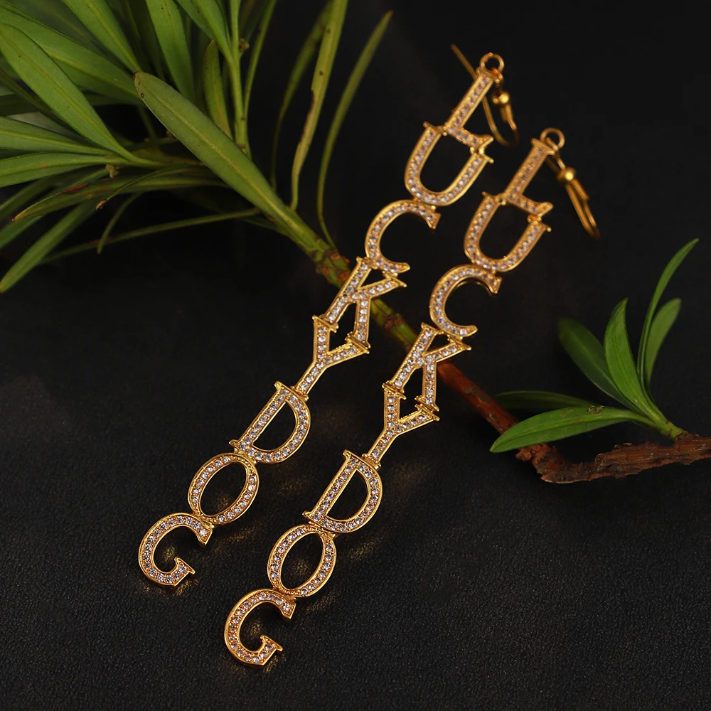 При индивидуальном заказе вертикальные сережки имя серьги уникальным ювелирным