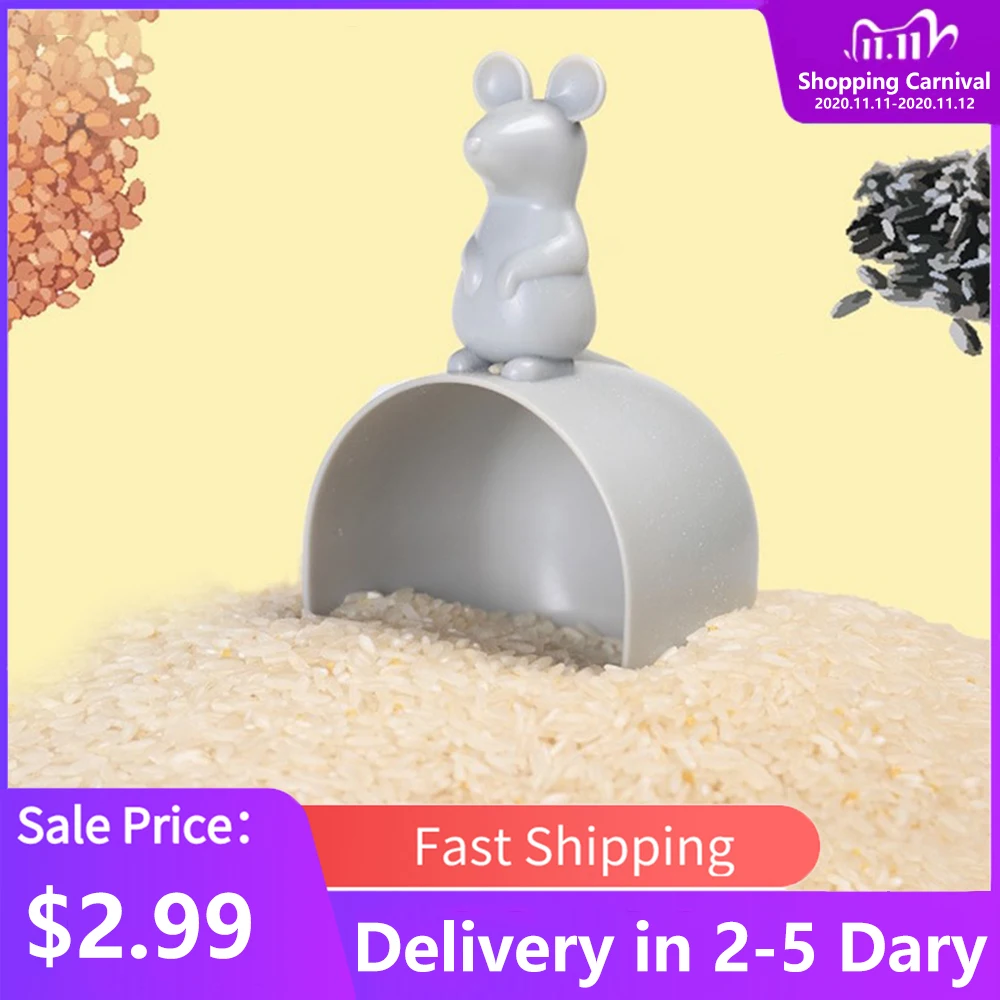 Простой Модный мерный стакан в форме мыши ложка для воды лопатка риса хлопьев