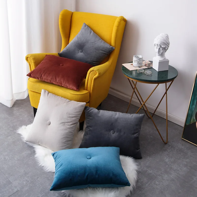 

Бархат творческий подушки европейский стиль декоративная подушка для дивана кровати Подушка под спину напольные подушки для сидения тверд...