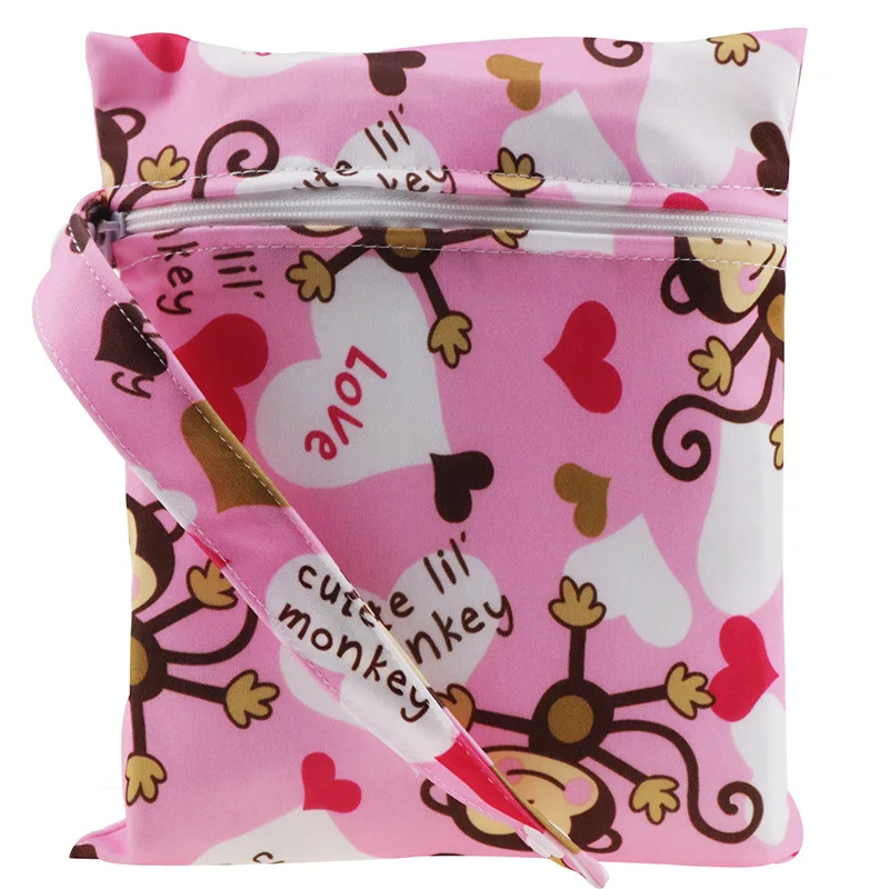 Hylidge Waterproof Pocket Diaper Bag Baby Bags for Mom Printed Nappy Bag Travel Wet Dry Bag Small Baby Diaper Organizer 15*20CM