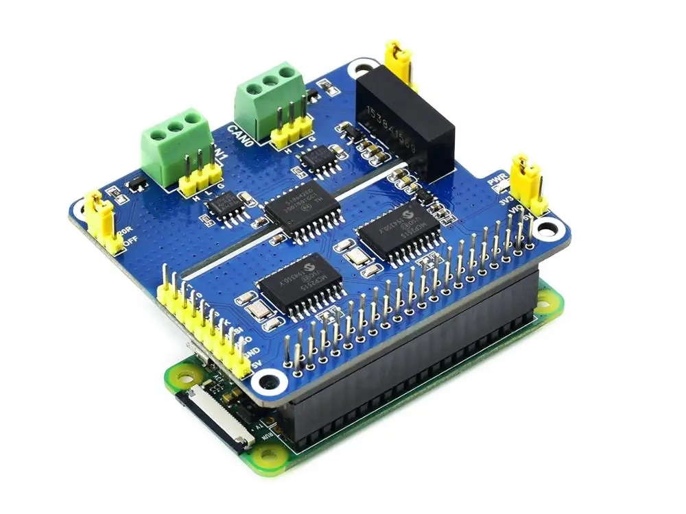 2 изолированный канал может расширения шляпа для Raspberry Pi MCP2515 + SN65HVD230 двойные чипы