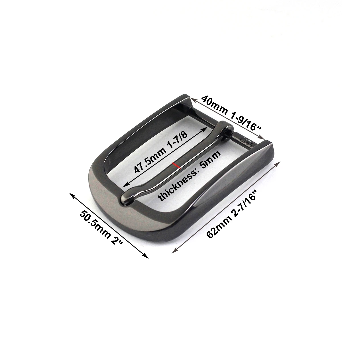 1 шт. 40 мм металлическая мужская повседневная пряжка для ремня Концевая планка