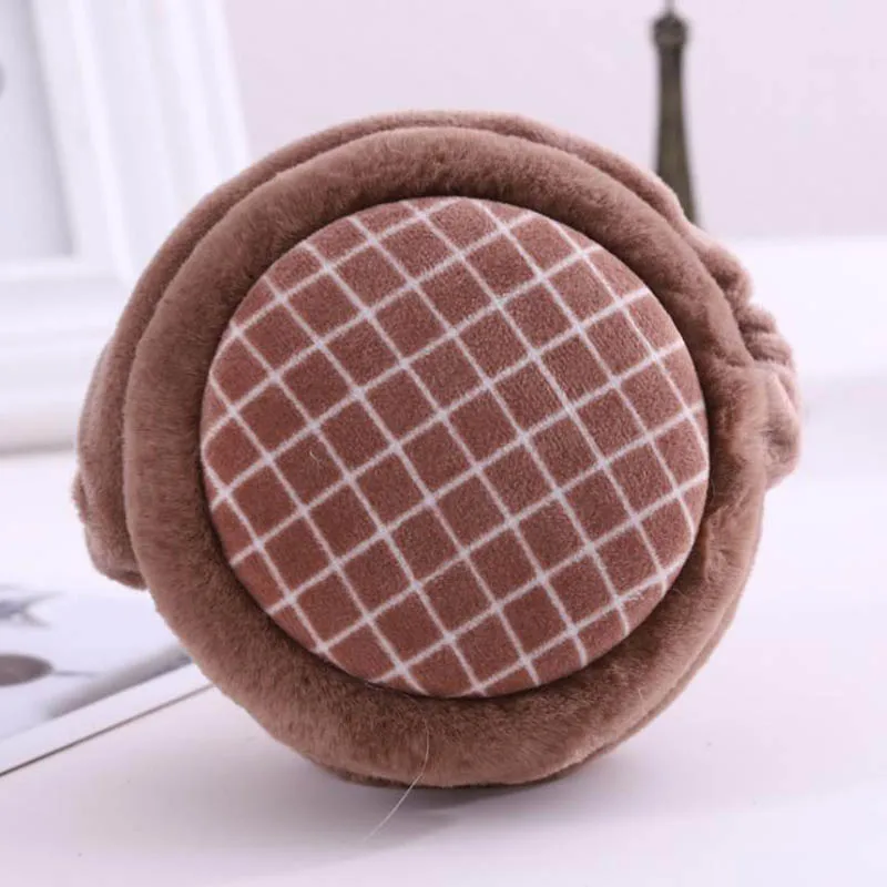 M15 Brown Женские/девичьи/любовные наушники Calymel, однотонные Мягкие плюшевые складные наушники с гамбургером, теплые зимние наушники - Цвет: M15 Brown