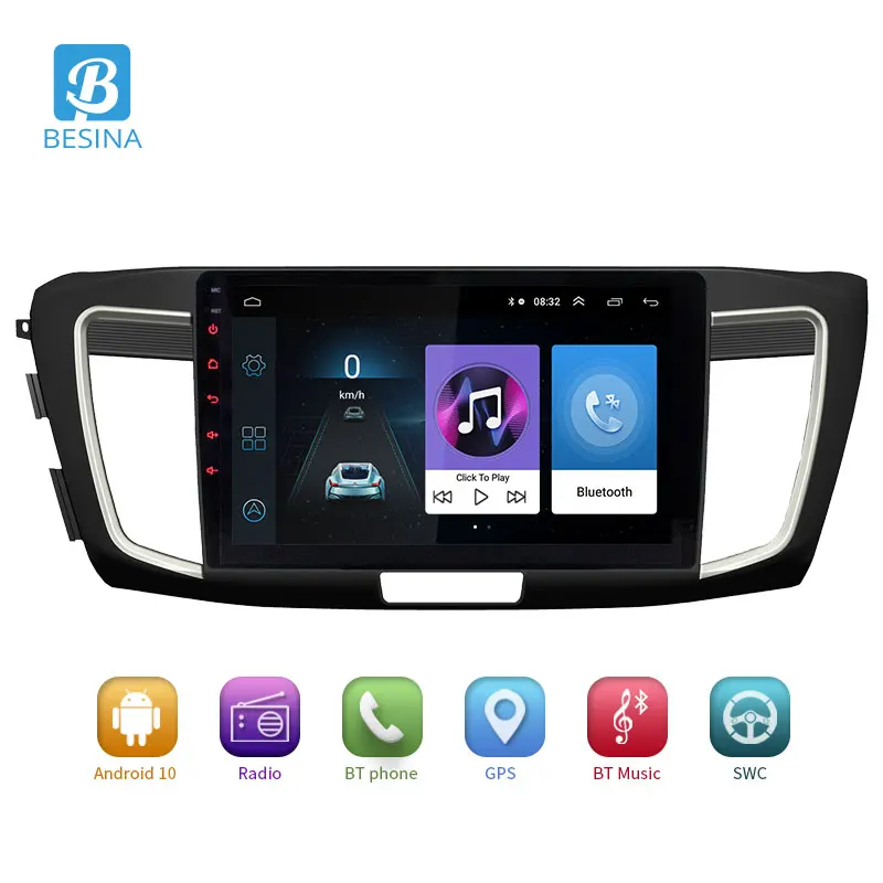 Besina Android 10.0 Car Multimedia Player For HONDA ACCORD 9 2013 2014 2015 WIFI GPS Navigation 1 Din Radio Stereo Audio IPS | Автомобили