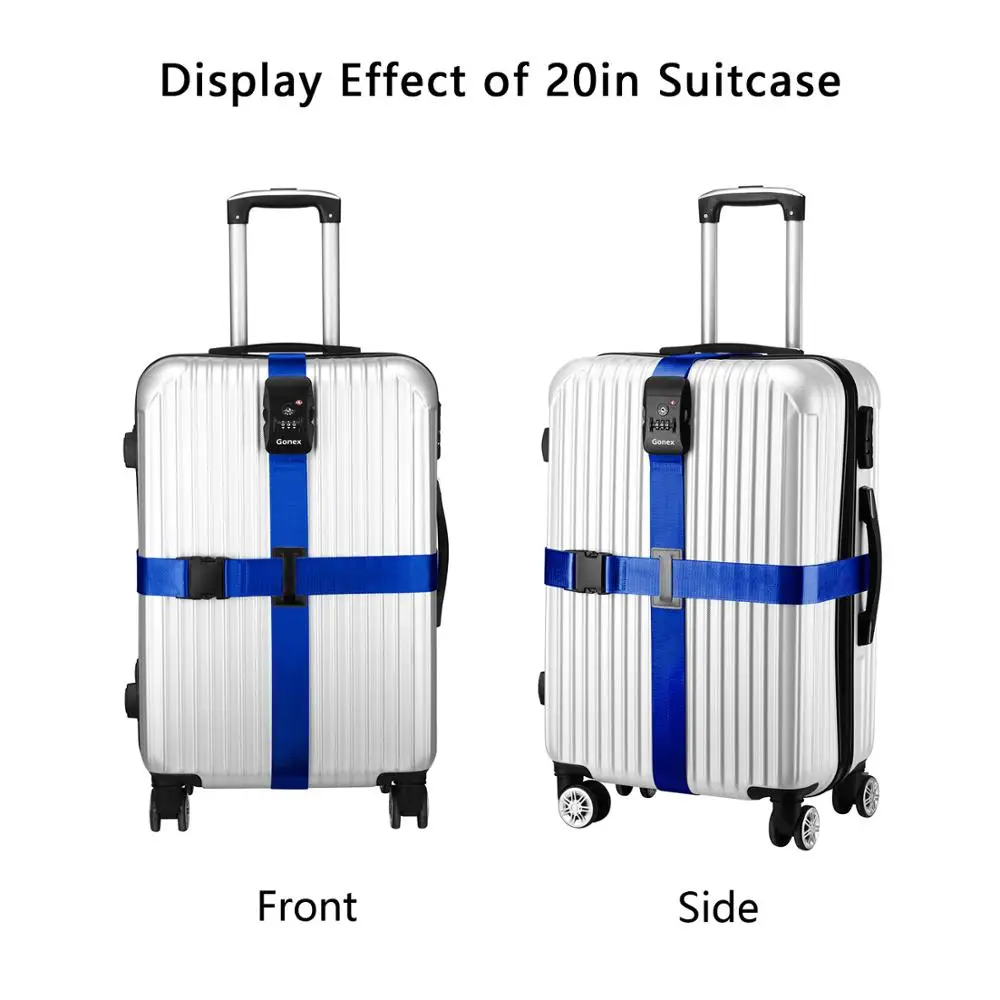 Gonex ремни TSA охраняемая Чемодан ремень с тег масштабных дорожных чемоданов для