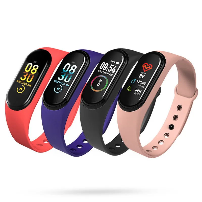 Женский умный Браслет цветной экран Напоминание о частоте пульса мониторинг