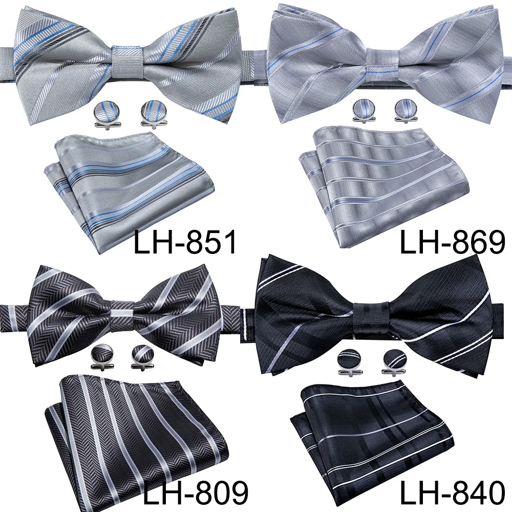 Синий Полосатый пре-галстук-бабочка для Для мужчин галстук-бабочка шелк Бабочка