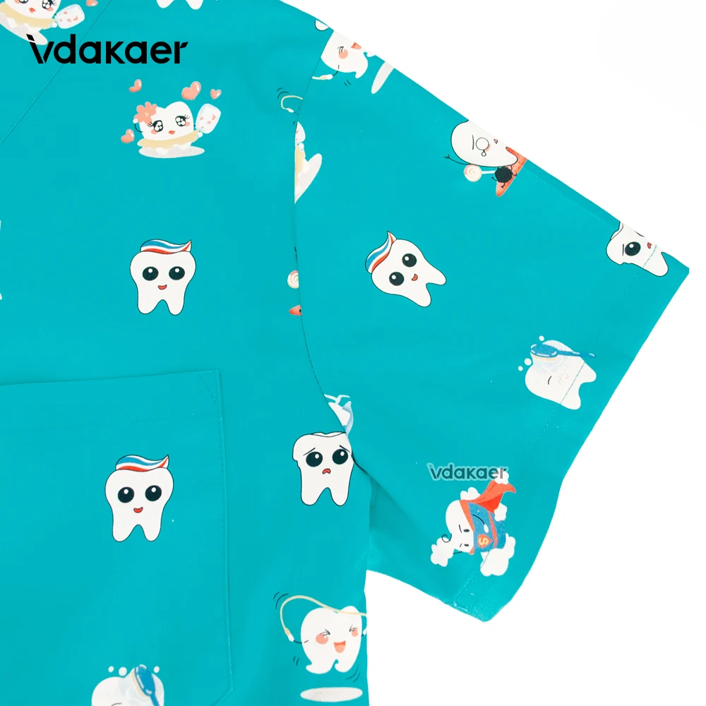 Высококачественный хлопковый скраб-топ с коротким рукавом комбинезон для